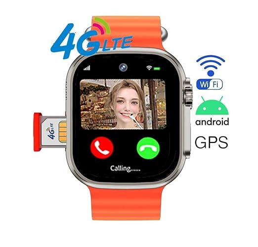 S9 Ultra 4G Android Smartwatch [4GB RAM/64GB ROM] – Dual Camera, SIM Card Support & Play Store (Master Edition + Free Strap)