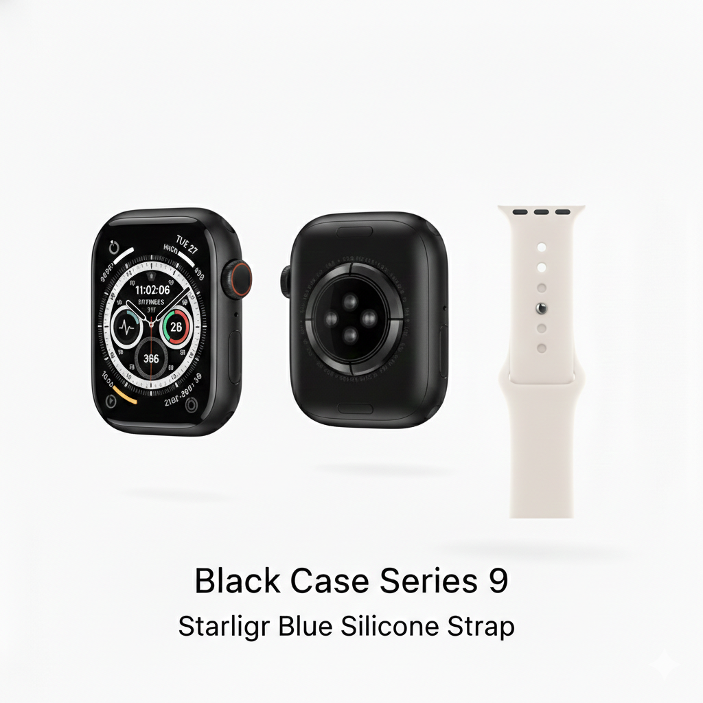 Series 9 Smartwatch 45mm – Ultra-Slim Edge-to-Edge Display, Premium Edition with Original Box | Free Extra Strap | Express Shipping