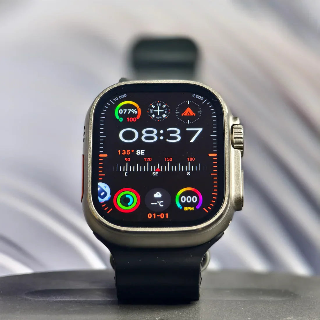 HK10 Ultra 3 Smartwatch | 49mm Titanium Case with Extra Strap | iOS & Android