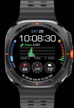 Samsung Galaxy Watch Ultra [Master Edition] – 47mm Rugged Design, Orange Action Button & AMOLED Display